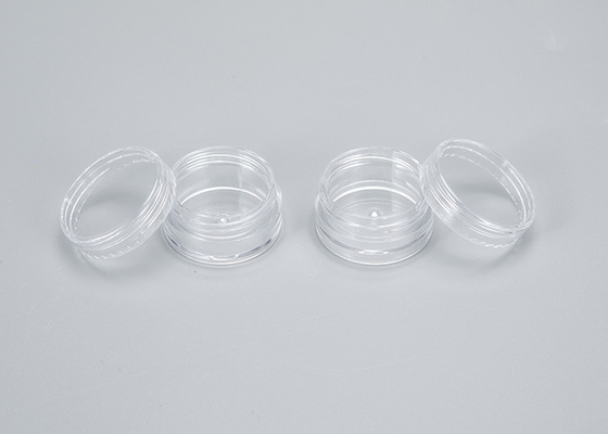 ขวดครีมเครื่องสำอางทรงกลมใสพร้อมฝาปิด 10g 15g วัสดุ PS