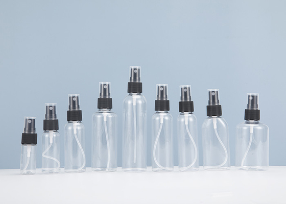 ขวดสเปรย์พลาสติก PET เปล่าสำหรับเจลทำความสะอาดมือน้ำหอมเครื่องสำอาง Fine Mist Sprayer