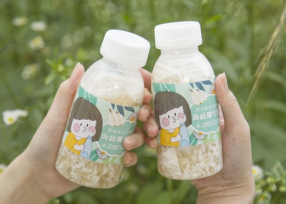 400ml 14oz ขวดนมถั่วเหลืองขวดพลาสติกทนความร้อนทรงสี่เหลี่ยม Juicy