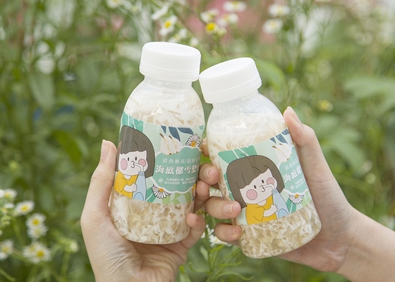 400ml 14oz ขวดนมถั่วเหลืองขวดพลาสติกทนความร้อนทรงสี่เหลี่ยม Juicy