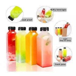 Lanwei 350ml กระปุกพลาสติกโปร่งสี่เหลี่ยม กระปุกน้ําผึ้งเปล่า กระปุกน้ําดื่ม PET
