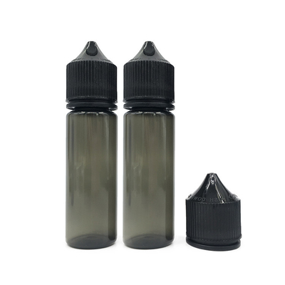กระป๋องน้ําตก PET น้ําเหลว 50 ml ที่สามารถกดได้ พร้อมฝาปิด/ฝาปิดสีดําหรือสีขาว