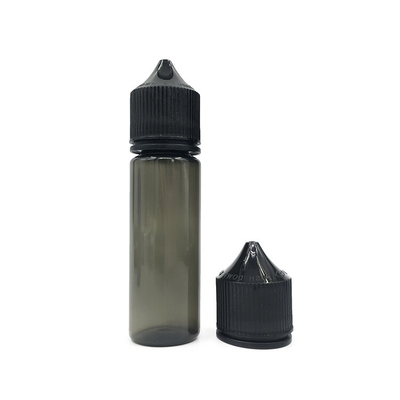 กระป๋องน้ําตก PET น้ําเหลว 50 ml ที่สามารถกดได้ พร้อมฝาปิด/ฝาปิดสีดําหรือสีขาว
