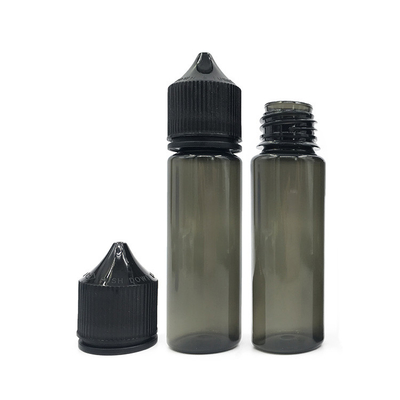 กระป๋องน้ําตก PET น้ําเหลว 50 ml ที่สามารถกดได้ พร้อมฝาปิด/ฝาปิดสีดําหรือสีขาว