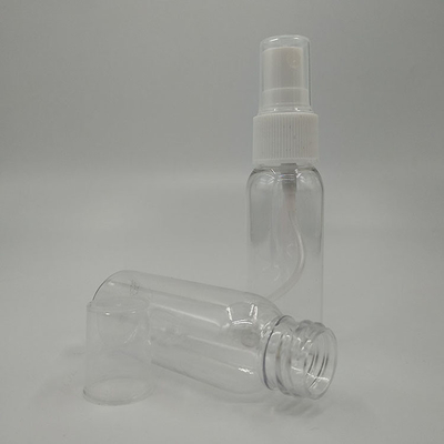 ขนาดสูง 100ml 120ml 150ml 200ml 250ml 500ml กระป๋องสเปรย์พลาสติก PET สีขาวใส สีน้ําเงิน