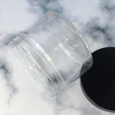 100 ml 8oz 500ml 1000ml กระป๋องเก็บพลาสติกใสสําหรับสัตว์เลี้ยง กระป๋องครีมเครื่องสําอางประเภทอาหารที่มีฝาปิด