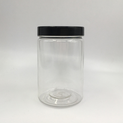 100 ml 8oz 500ml 1000ml กระป๋องเก็บพลาสติกใสสําหรับสัตว์เลี้ยง กระป๋องครีมเครื่องสําอางประเภทอาหารที่มีฝาปิด