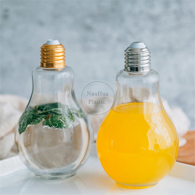 ผลิตภัณฑ์ใหม่ ขวดพลาสติกหลอดไฟ 100ml 200ml 250ml สําหรับเครื่องดื่มน้ําผลไม้