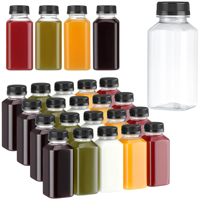 กระป๋องน้ําชานมพลาสติกทรงสี่เหลี่ยมกลม มีมือใส 120ml 250ml 350ml 500ml ความจุ