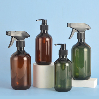กระป๋องปั๊ม PET กลมที่สามารถนําไปใช้ได้อีกครั้ง สําหรับ 3000pcs Mqq Custom Logo Dispensing Shampoo
