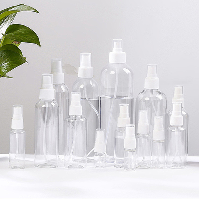 กระป๋องสเปรย์พลาสติก PET สําหรับความจุทุกวัน 10ml 15ml 30ml 50ml 60m 70ml 100ml 200ml 500ml