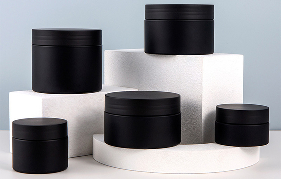 Factory Plastic Black Cosmetic Packaging Eye Cream Jar with Lids for Skin Care Cream
