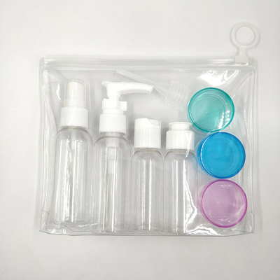 กระป๋องโลชั่นพลาสติกที่เคลือบด้วยไฟฟ้า UV ใส พร้อมฝาปิดด้านบนในขนาด 30ml 50ml 60ml