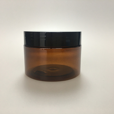 Wholesale 8oz 250ml 250g Food Jar Storage Container Round Shape PET plastic with Black LIDS