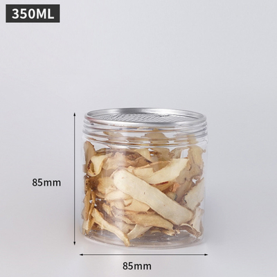กระป๋องพลาสติกกลมใส พร้อมฝาปิดสําหรับสลิมและเครื่องเทศ (2oz-8oz)