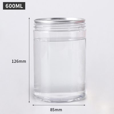 กระป๋องพลาสติกกลมใส พร้อมฝาปิดสําหรับสลิมและเครื่องเทศ (2oz-8oz)