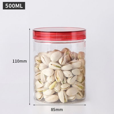 กระป๋องพลาสติกกลมใส พร้อมฝาปิดสําหรับสลิมและเครื่องเทศ (2oz-8oz)