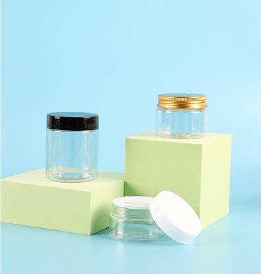 ขายปลีก 8oz 100ML 200ML 250ML 500ML Custom Empty Wide Mouth พลาสติกเพลสติกเพลสติกกระป๋องน้ํามัน