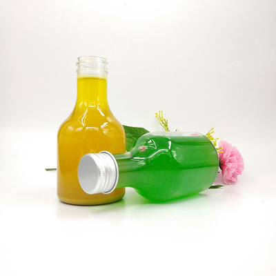 Round Clear Square Milk Tea Bottles for Juice Tea Water