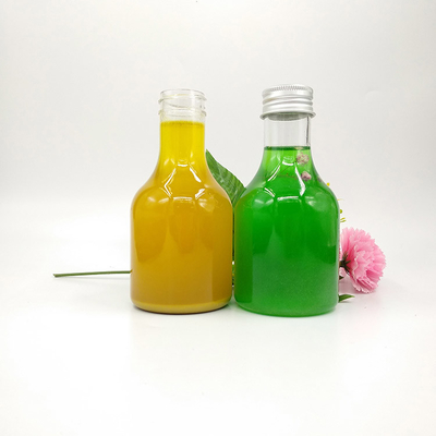 Round Clear Square Milk Tea Bottles for Juice Tea Water