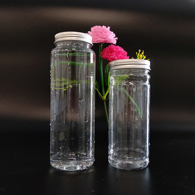 Reusable 1000ml Clear Leak Proof Plastic Boba Tea Bottle with Screw On Lid