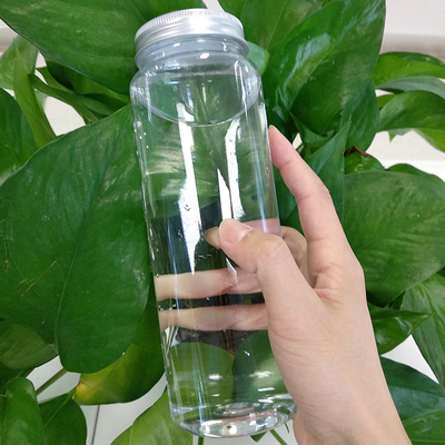 Reusable 1000ml Clear Leak Proof Plastic Boba Tea Bottle with Screw On Lid