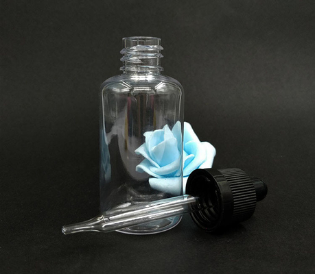 Screw Cap Dropper Bottles 10-120ml Glass Transparent/Customize Color