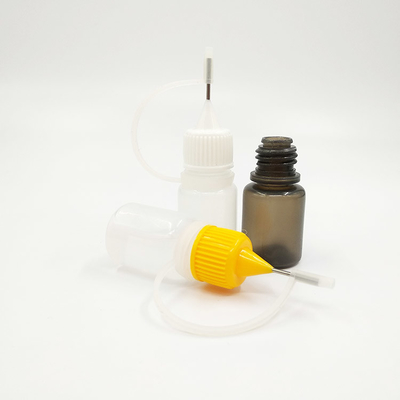 Transparent Black Glass Droppers Bottles With Screw Cap