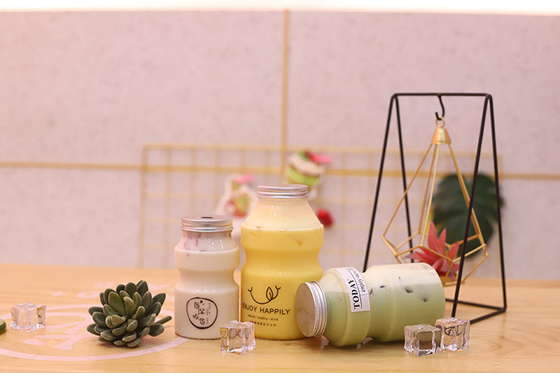สามารถนําไปใช้ได้อีกหลายครั้ง Double Wall Square Cafe Transparent Boba Cup Round Clear 500ml Juice Tea Cup With Straw ถ้วยชาที่มีน้ําสับ
