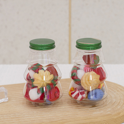 8oz 12oz 16oz กลมน้ําผึ้ง กระป๋องพลาสติกบรรจุสําหรับเครื่องดื่ม