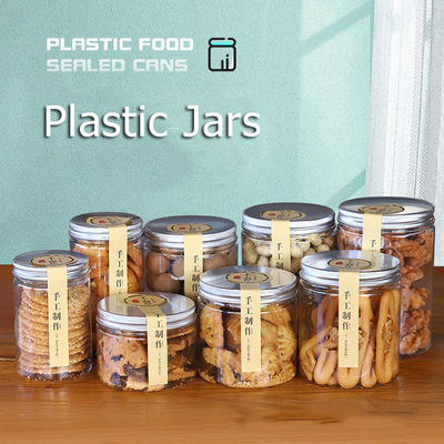 ขายปลีก ขายร้อน PET เปลือกพลาสติกสกรู Cap กระปุกพลาสติก 50-800ml