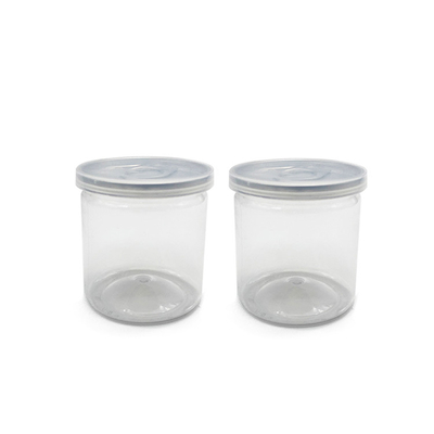 กระป๋องเก็บและบรรจุของพลาสติกโปร่งใส 8 oz สามารถปรับแต่งได้