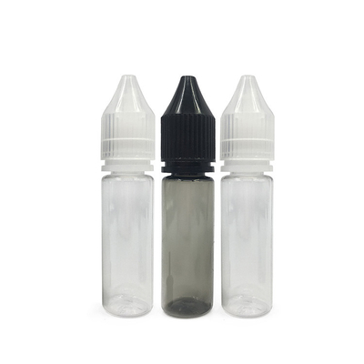 กระป๋องพลาสติก PET กันเด็กใส 15 ml สําหรับ E Liquid