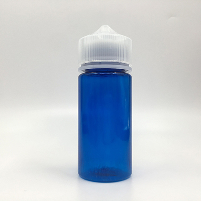 กระป๋องพลาสติก PET สดใส 100 มิลลิลิตร พร้อมปลายสกรูโลหะสําหรับ E Liquid