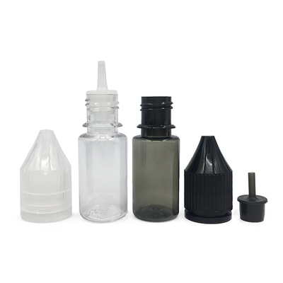 โลโก้ที่กําหนดเอง พิมพ์กระป๋องพลาสติก PET หน้าใส สําหรับ E Liquid