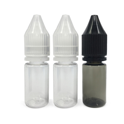 โลโก้ที่กําหนดเอง พิมพ์กระป๋องพลาสติก PET หน้าใส สําหรับ E Liquid