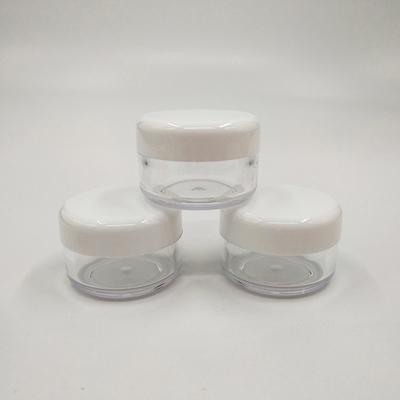 ผิวเรียบ กระปุกพลาสติกเครื่องสําอาง 10ml 15ml 30ml 60ml 80ml 100ml 120ml 150ml ด้วยการออกแบบโปร่งใส