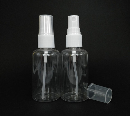 กระป๋องสเปรย์แบบเจาะจงโปร่งใส 100 Ml PET ด้วยหมวก PP