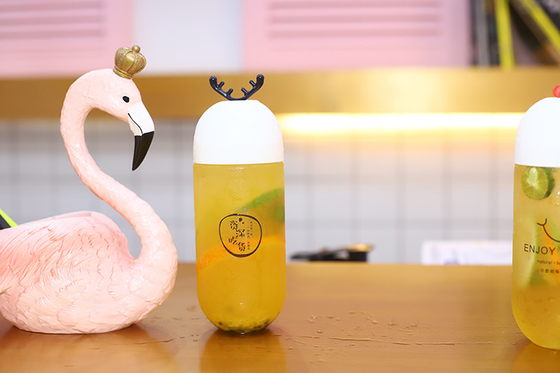 กระป๋องชาน้ํานมพลาสติกใส ความจุ 120ml 250ml 350ml 500ml 1000ml