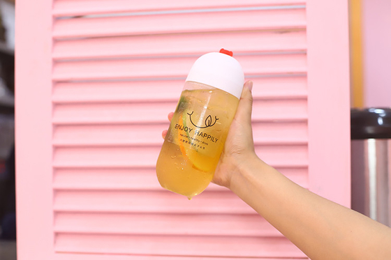 กระป๋องชาน้ํานมพลาสติกใส ความจุ 120ml 250ml 350ml 500ml 1000ml