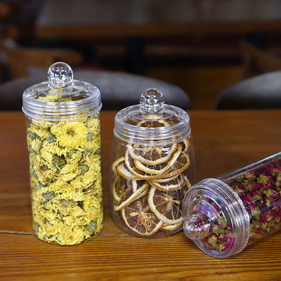 กระปุกพลาสติกใสพิมพ์ลายแบบกำหนดเองสำหรับโซลูชันบรรจุภัณฑ์แบบใส