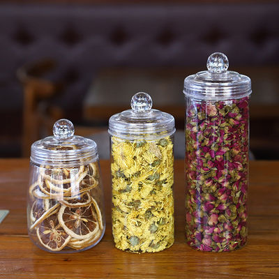 กระปุกพลาสติกใสพิมพ์ลายแบบกำหนดเองสำหรับโซลูชันบรรจุภัณฑ์แบบใส