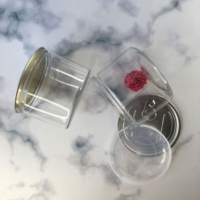 กระปุกพลาสติกสำหรับสัตว์เลี้ยงแบบแข่งขันได้ พร้อมฝาเปิดง่าย ฝาปิดแบบป๊อป กระป๋องแบบใช้แล้วทิ้ง เกรดอาหาร พร้อมปรับแต่งได้