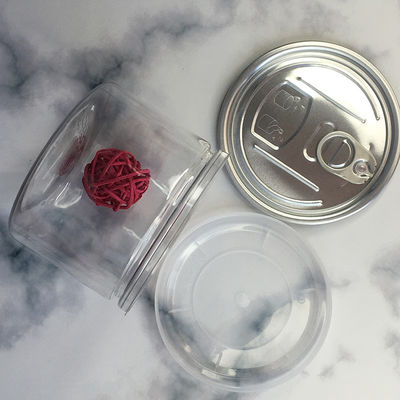 กระปุกพลาสติกสำหรับสัตว์เลี้ยงแบบแข่งขันได้ พร้อมฝาเปิดง่าย ฝาปิดแบบป๊อป กระป๋องแบบใช้แล้วทิ้ง เกรดอาหาร พร้อมปรับแต่งได้