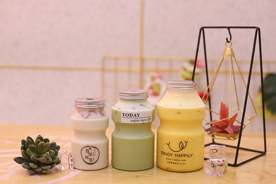 กระป๋องน้ําชานมประกอบด้วยความละเอียดแบบโมเดิร์น 120ml 250ml 350ml 500ml 1000ml ความจุและสไตล์โมเดิร์น