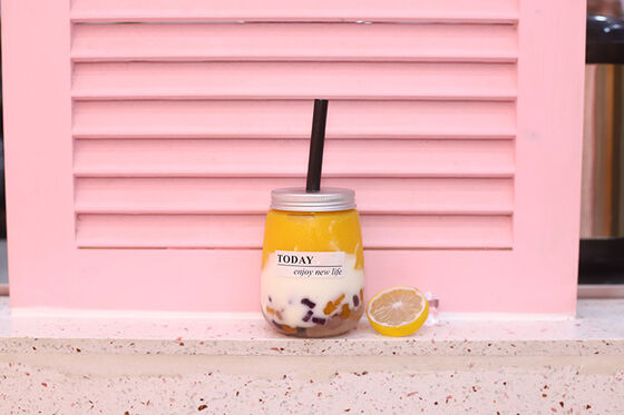 กระป๋องชานมที่ทันสมัย กระป๋องพลาสติกที่ใช้ได้หลายครั้งที่ทนทาน