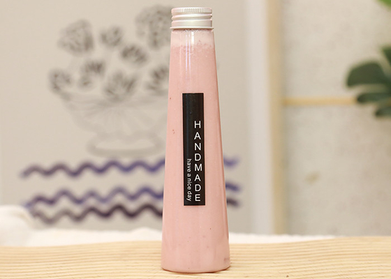 ขวดน้ำผลไม้พลาสติกทรงกรวยพร้อมฝาปิด 7oz 200ml