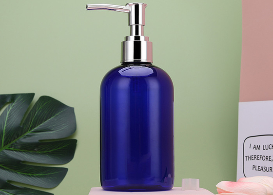 ขวดปั๊มแชมพูรีฟิลพลาสติกทรงกลม SGS 300ml