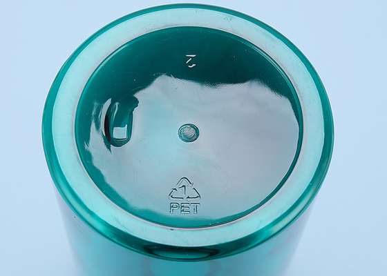 ขวดโลชั่น PET ปลอดสาร BPA สีฟ้าพร้อมปั๊ม 81*185mm