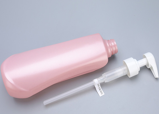 ขวดปั๊ม PET สีชมพูมุก 750ml ขวดล้างร่างกายพลาสติก